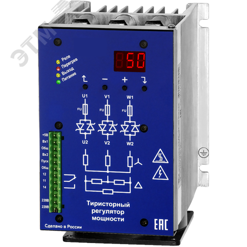 Изображение товара Тиристорный регулятор ТРМ-3МN-45-RS485 (шт)