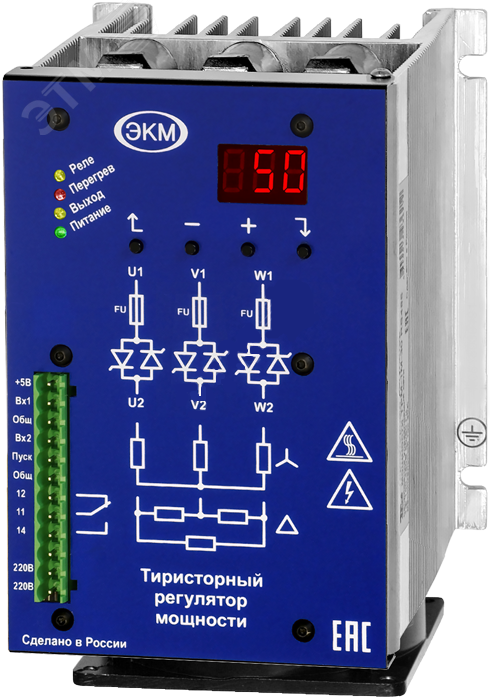 Тиристорный регулятор мощности ТРМ-3М-45-RS485 4640016937431 Меандр