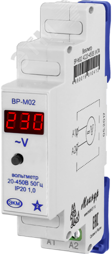 Изображение товара Вольтметр ВР-М02 АС20-450В УХЛ4 Россия промышленные измерения