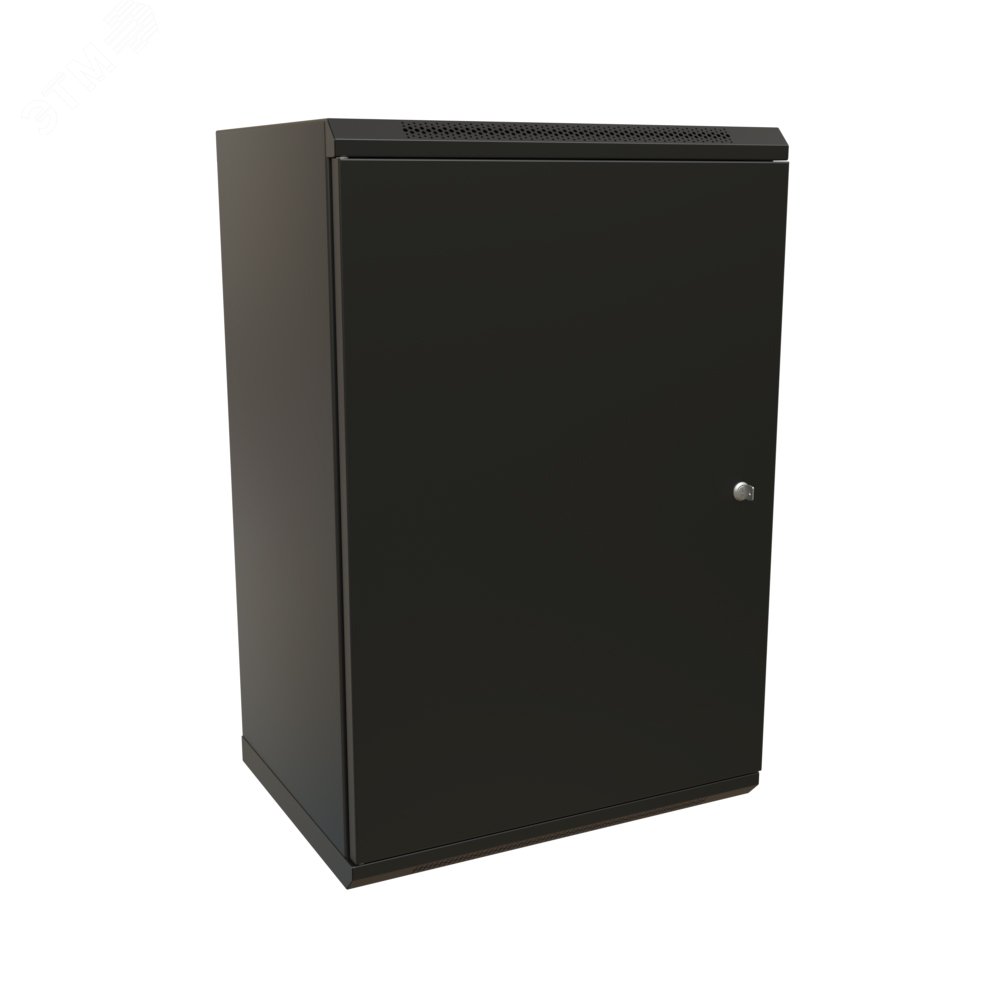 Шкаф настенный 19-дюймовый 19'' 22U 1086x600х450мм металлическая передняя дверь с замком черный RAL 9004 WRline'' WR-TW-2245-SR-RAL9004 WRLine - превью 4