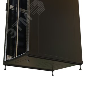 Шкаф напольный 19-дюймовый 32U 1610х800х1000 мм ВхШхГ перед. стекл дверь с перфорированными бок. зад. дверь сплошная черный