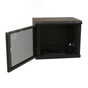Шкаф настенный 19-дюймовый 19'' 15U 775x600х450мм металлическая передняя дверь с замком черный RAL 9004 Wrline WR-TW-1545-SR-RAL9004 WRLine - 7