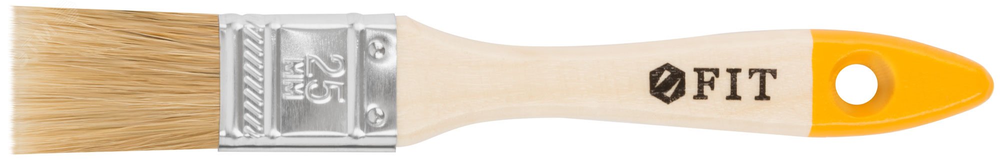 Изображение товара Кисть малярная флейцевая Стандарт-Плюс 25 мм натуральная щетина деревянная ручка