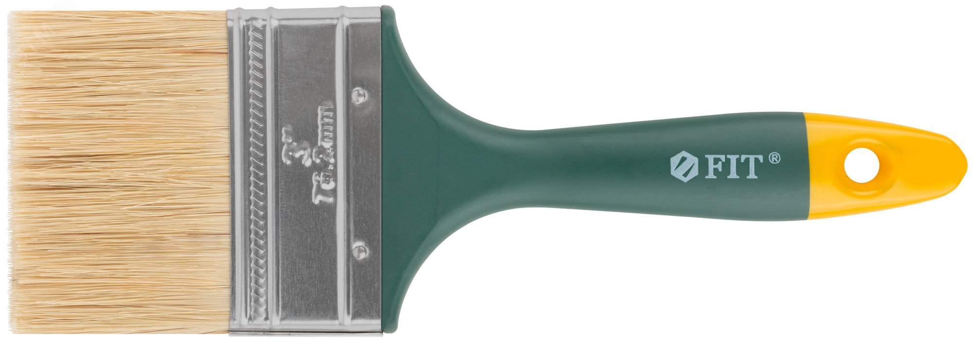 Изображение товара Кисть флейцевая Контур, натур.светлая щетина, пластиковая ручка 3 (75 мм) (шт)