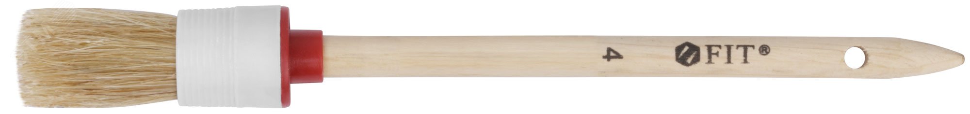 Изображение товара Круглая кисть натур. щетина №4 25 мм для лакокрасочных работ FIT IT