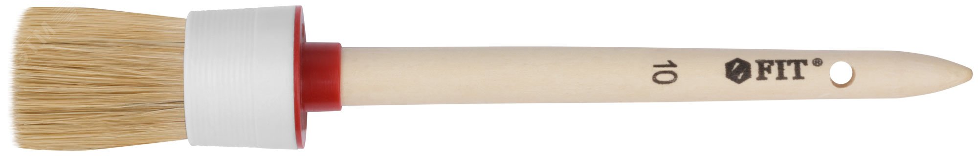 Изображение товара Кисть круглая натуральная щетина №10 (40 мм) FIT IT для лака и краски