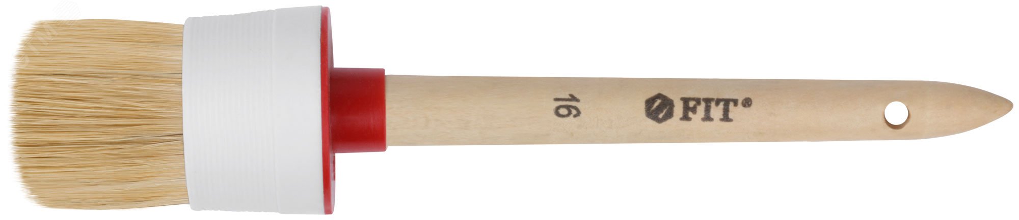 Изображение товара Кисть круглая, натуральная светлая щетина №16 (55 мм) (шт)