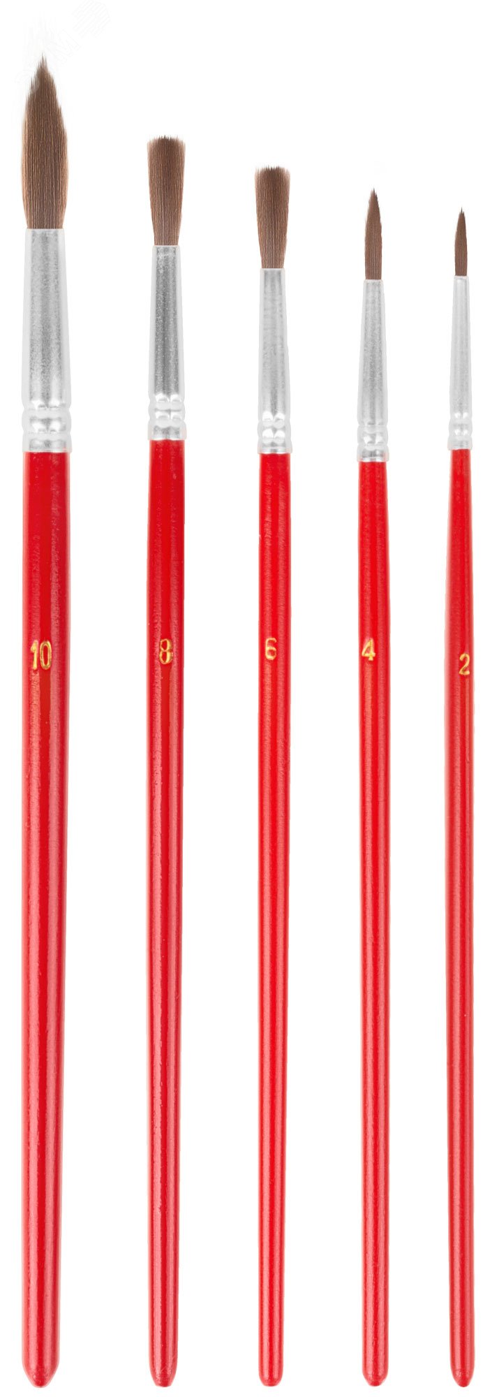 Изображение товара Набор художественных кистей из натуральной щетины 5 шт FIT IT