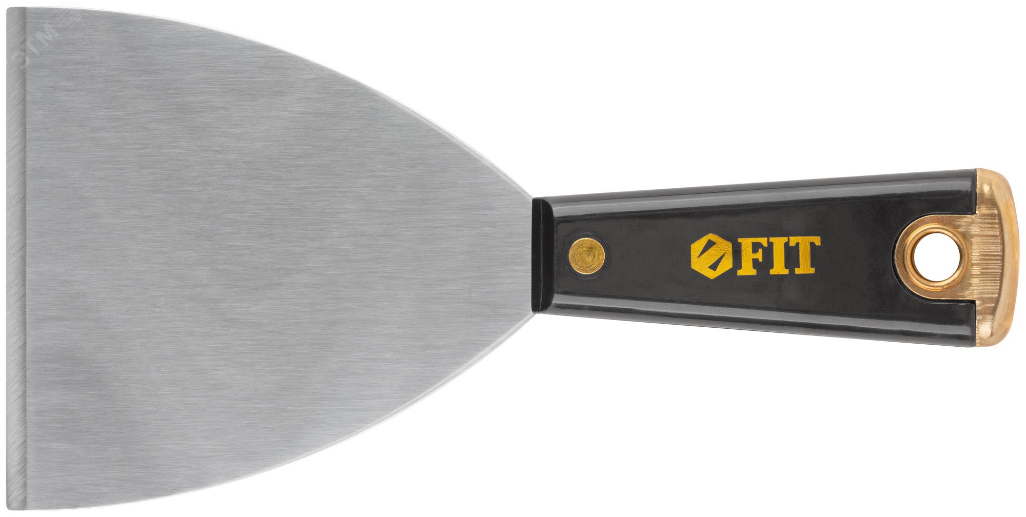 Изображение товара Шпатель для удаления ржавчины Профи, толщ. лезвия 1 мм, пластик.ручка с метал.бойком 4'' (100 мм) (шт)