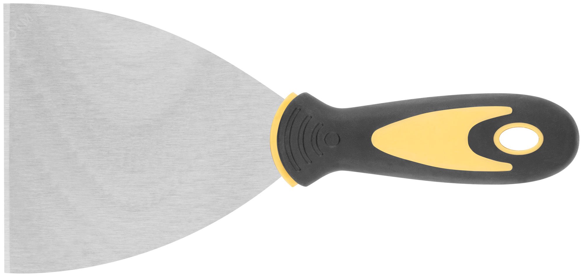 Изображение товара Шпатель из нержавеющей стали с прорезиненной ручкой 100 мм