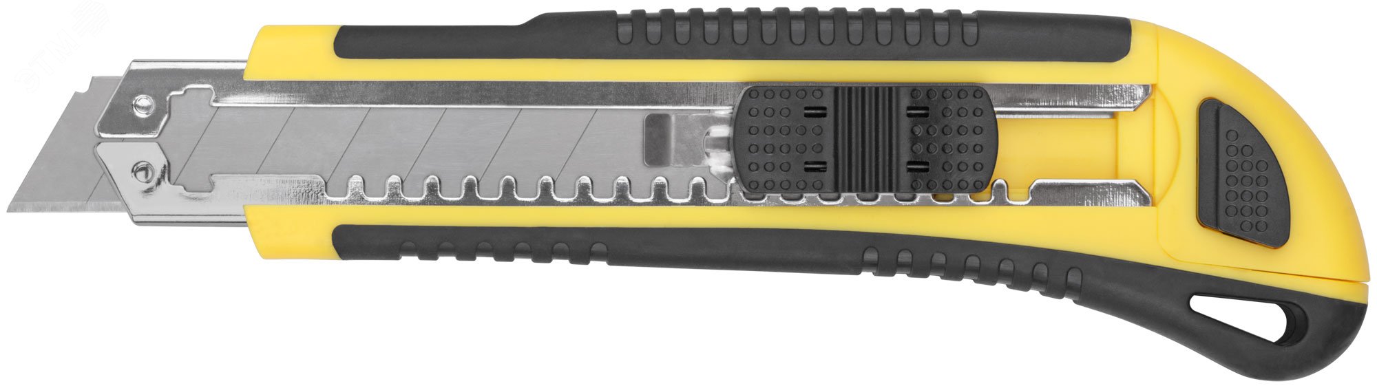 Изображение товара Технический нож 18 мм с прорезиненной рукояткой и автозаменой лезвий