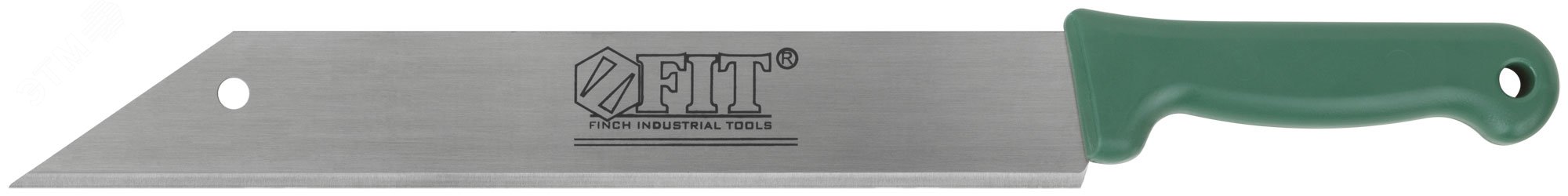 Изображение товара Нож для резки теплоизоляционных плит, лезвие 340х50 мм, высокоуглеродистая сталь, мягкая пластиковая ручка (шт)