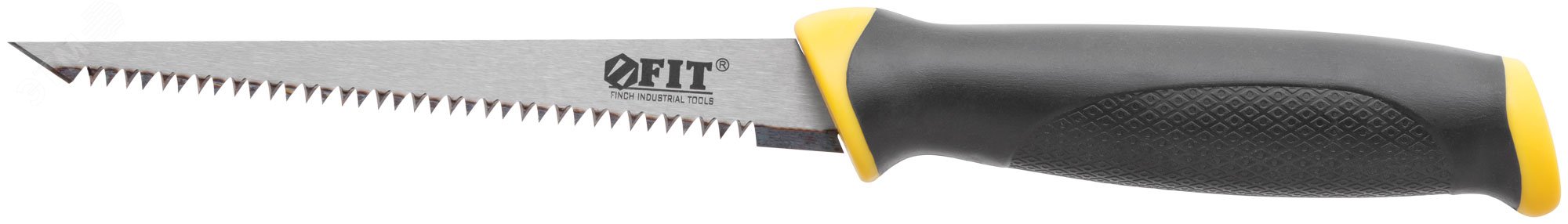 Изображение товара Ножовка для гипсокартона FIT 150 мм каленый зуб прорезиненная ручка