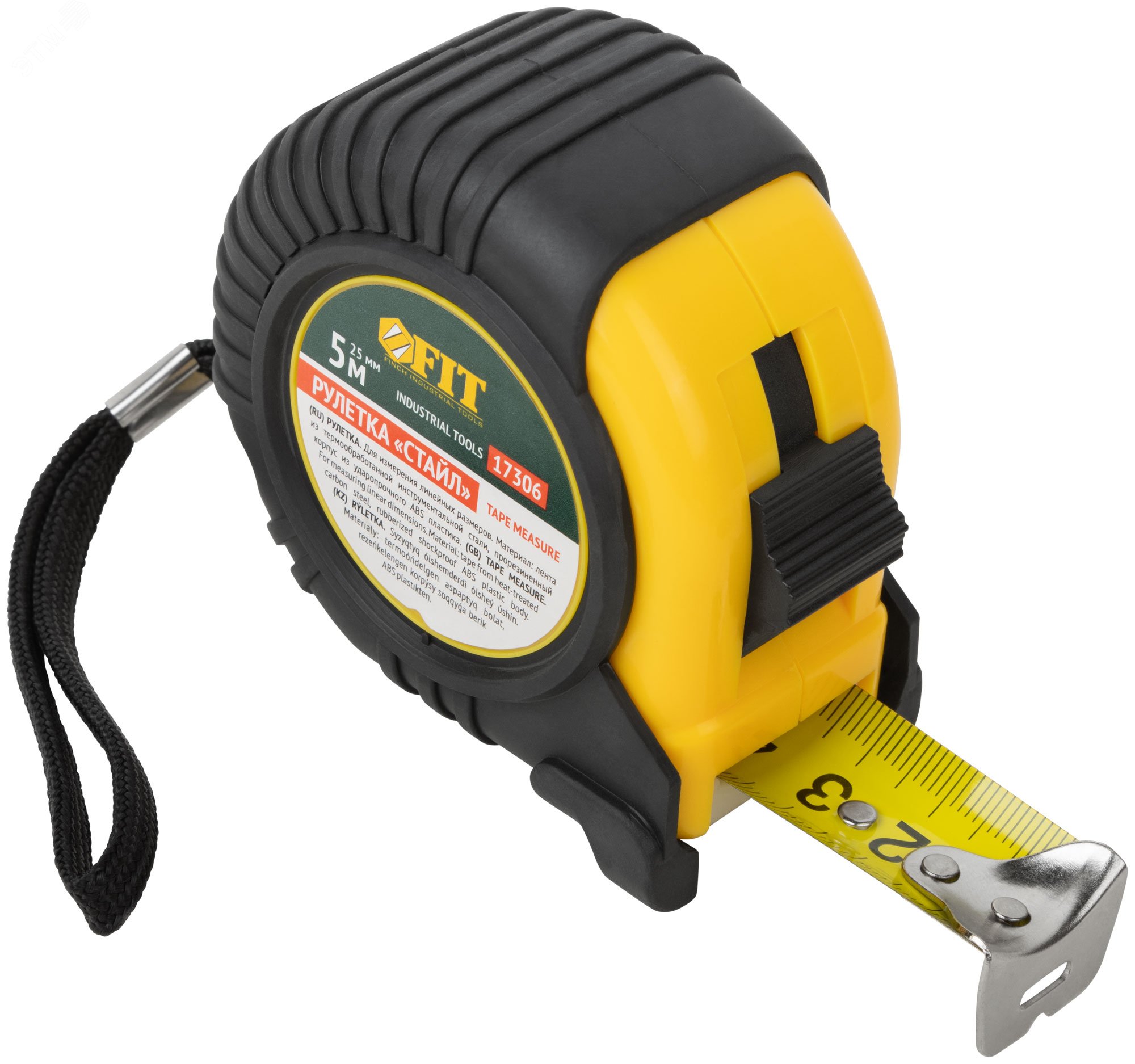 Изображение товара Рулетка Профи Стайл 5 м прорезиненный корпус для строительных и профессиональных работ