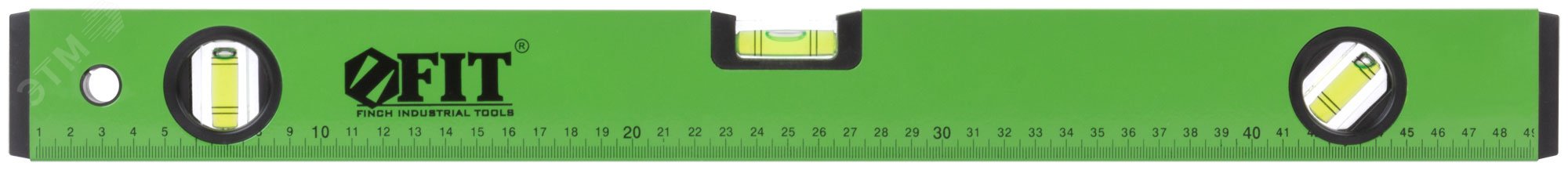 Изображение товара Строительный уровень Техно FIT IT 3 глазка 500 мм алюминий зеленый