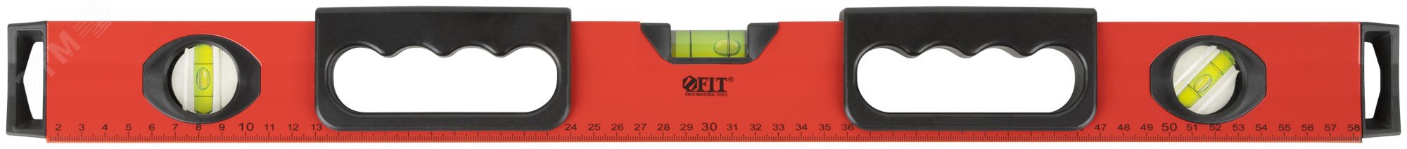 Изображение товара Уровень Бизон FIT IT с 3 глазками и магнитной полосой, 600 мм