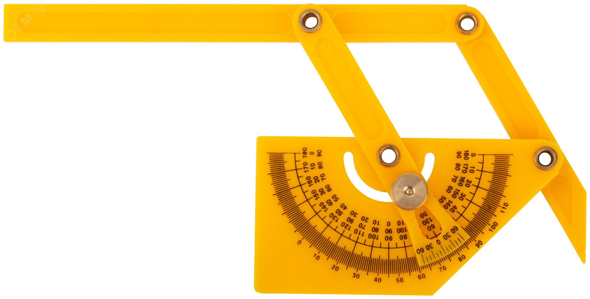 Изображение товара Угломер-квадрант 180 гр пластиковый 90x155 мм FIT