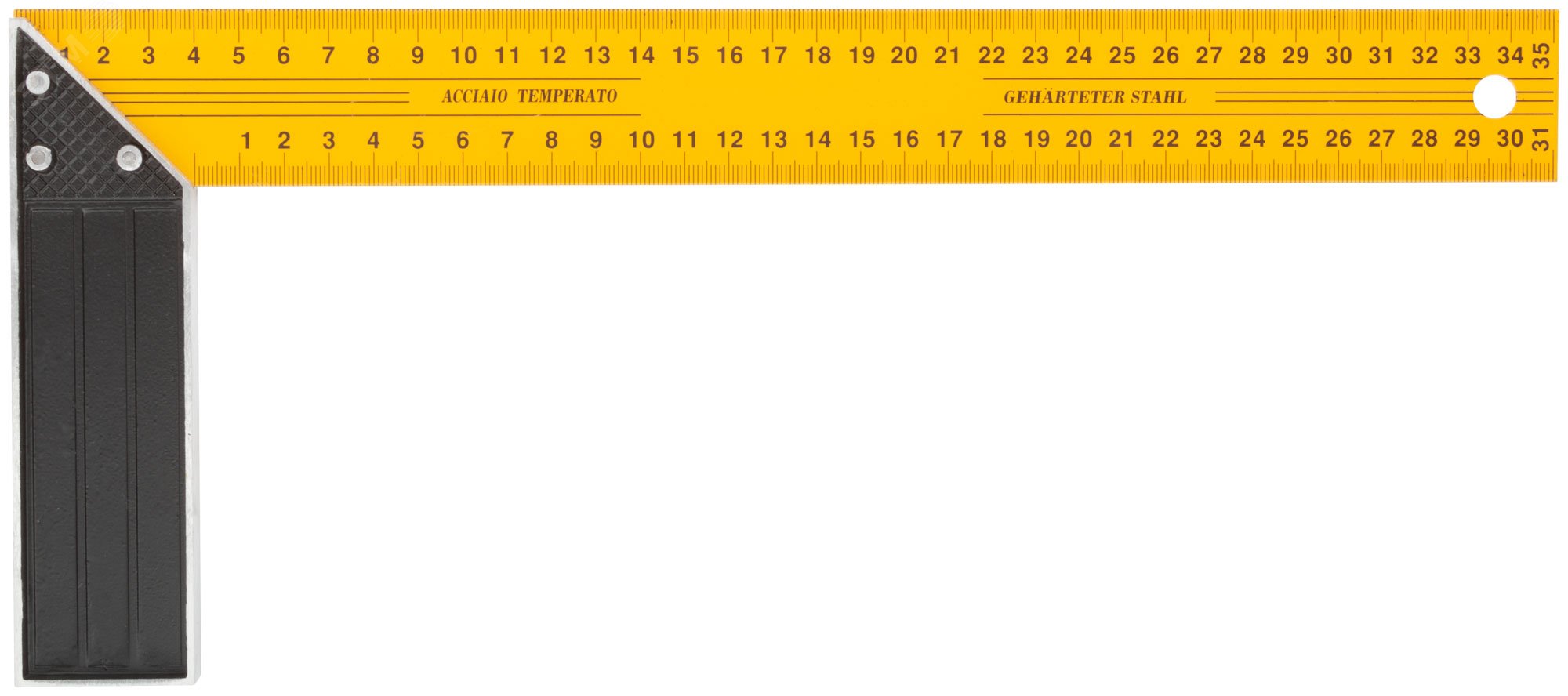 Изображение товара Угольник столярный желтый усиленный 350 мм (шт)