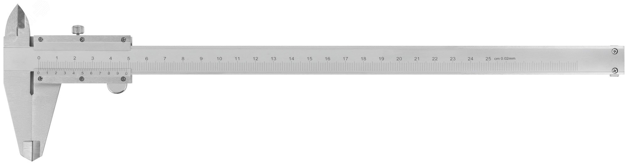 Изображение товара Металлический штангенциркуль нержавеющий 250 мм точность 0,02 мм пластиковый кейс
