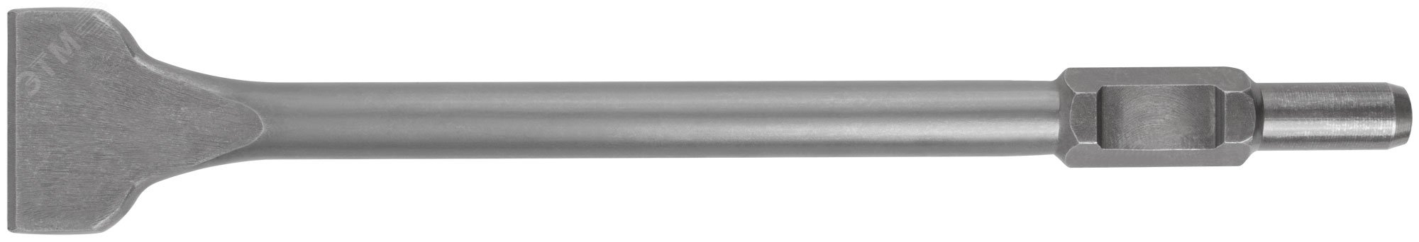 Изображение товара Зубило для молотка широкое FIT 30х75х410 мм высокоязычное из легированной стали