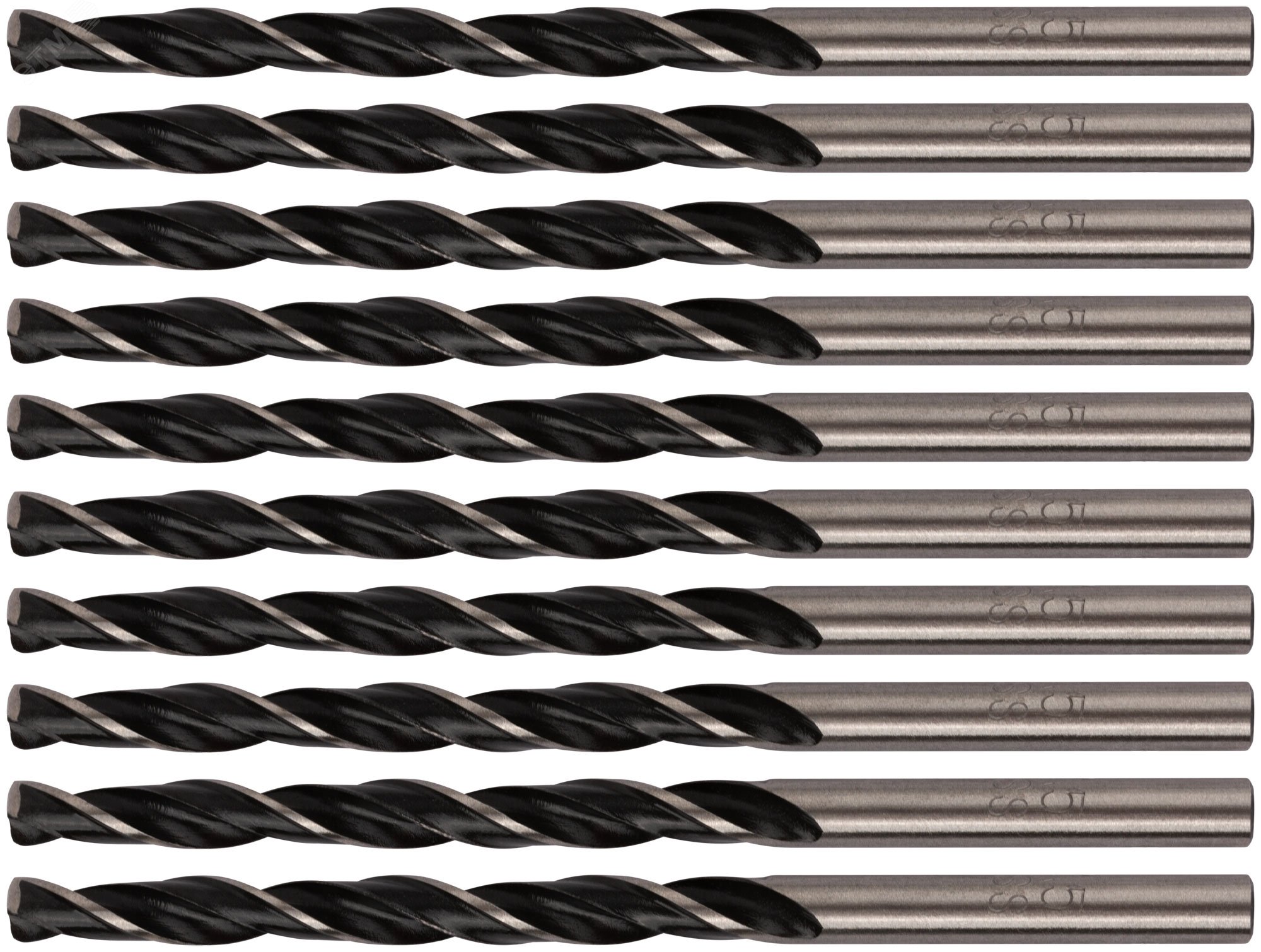 Изображение товара Сверла по металлу HSS черненые 4.5x80 мм (10 шт) FIT IT