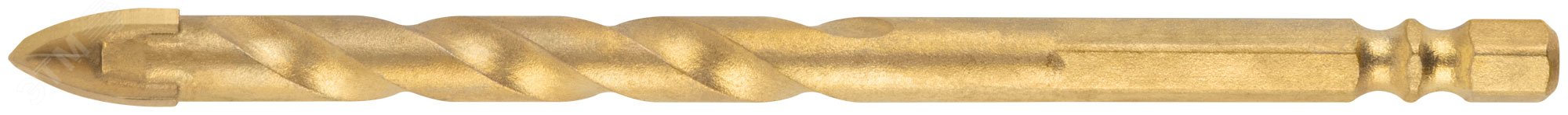 Изображение товара Универсальное сверло 10x120 мм с титановым покрытием и шестигранным хвостовиком