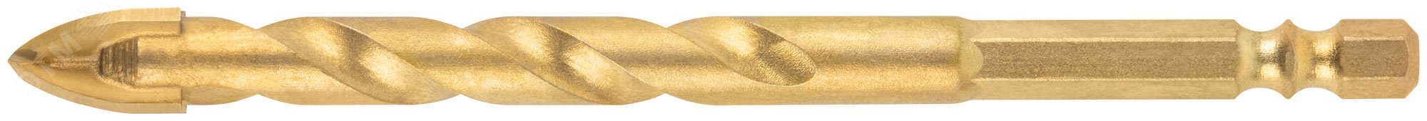 Изображение товара Сверло универсальное 12х120 мм с титановым покрытием и шестигранным хвостовиком