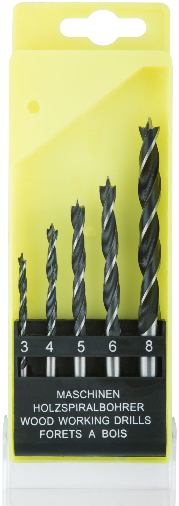 Изображение товара Набор сверл по дереву FIT IT 5 шт 3-8 мм с цилиндрическим хвостовиком