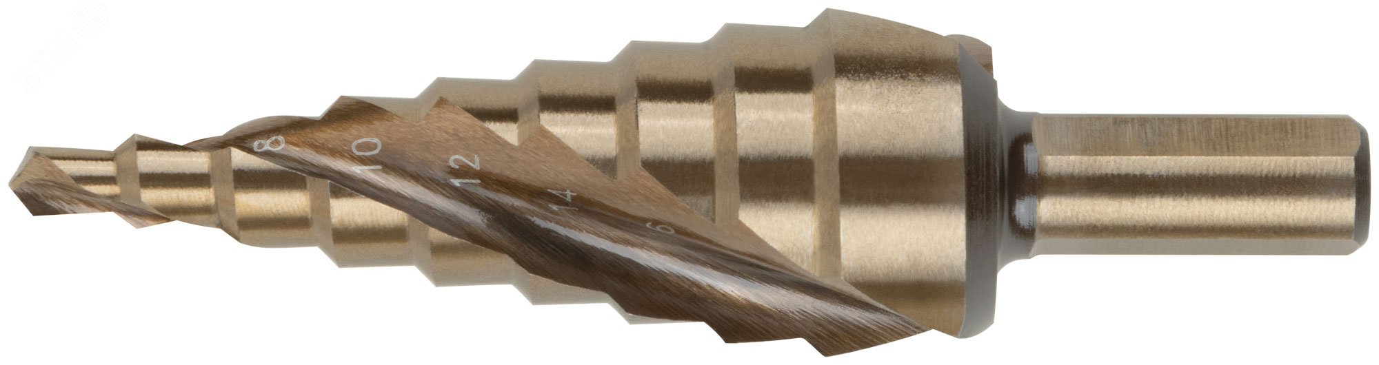 Изображение товара Сверло ступенчатое HSS Co5% 4-20 мм 9 ступеней для металла и пластика