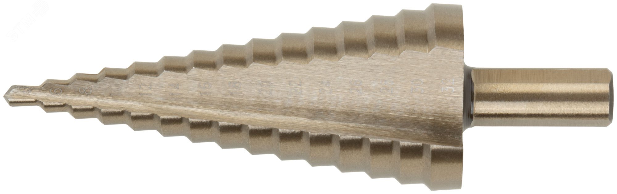 Изображение товара Ступенчатое сверло по металлу с кобальтом FIT 4-32 мм, 15 ступеней