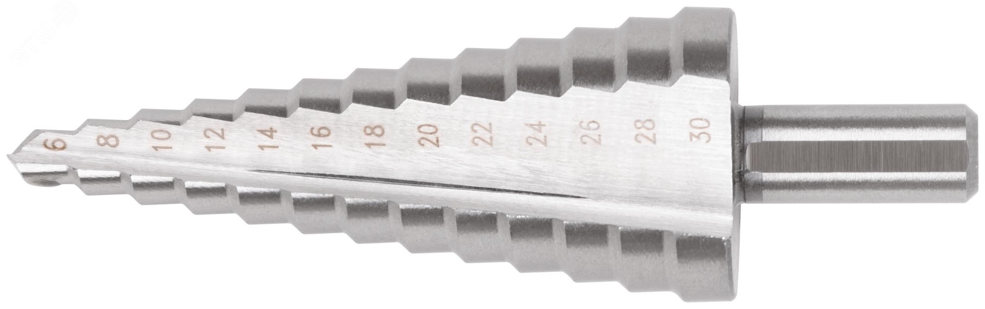 Изображение товара Ступенчатое сверло HSS 13 ступеней диаметр 6-30 мм для металла от FIT