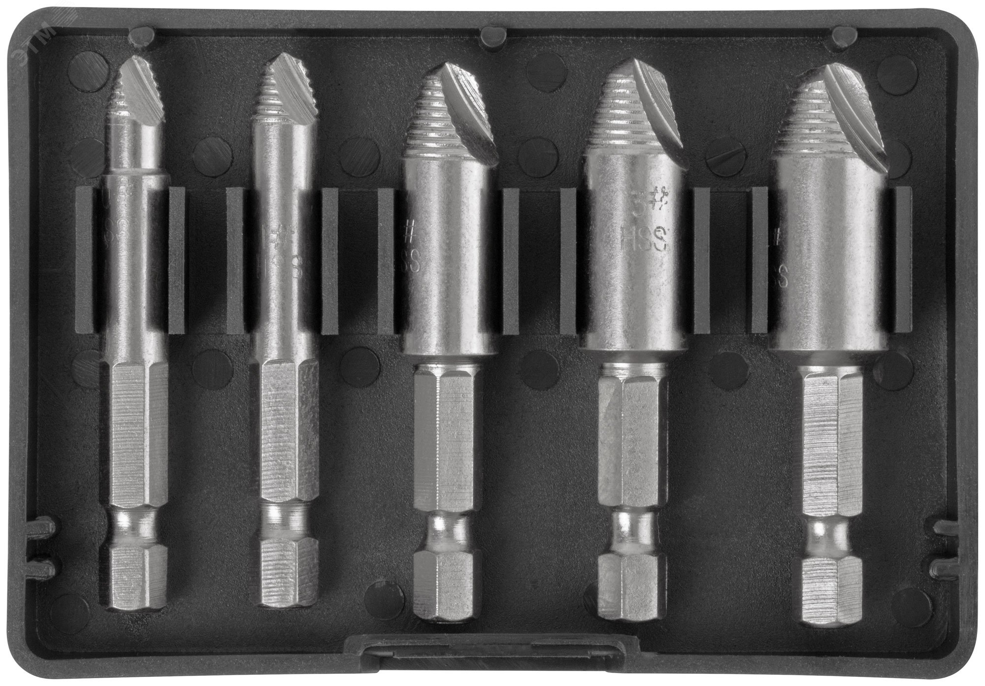 Изображение товара Экстракторы для болтов и шпилек усиленные, HSS сталь, Профи 5 шт (шт)