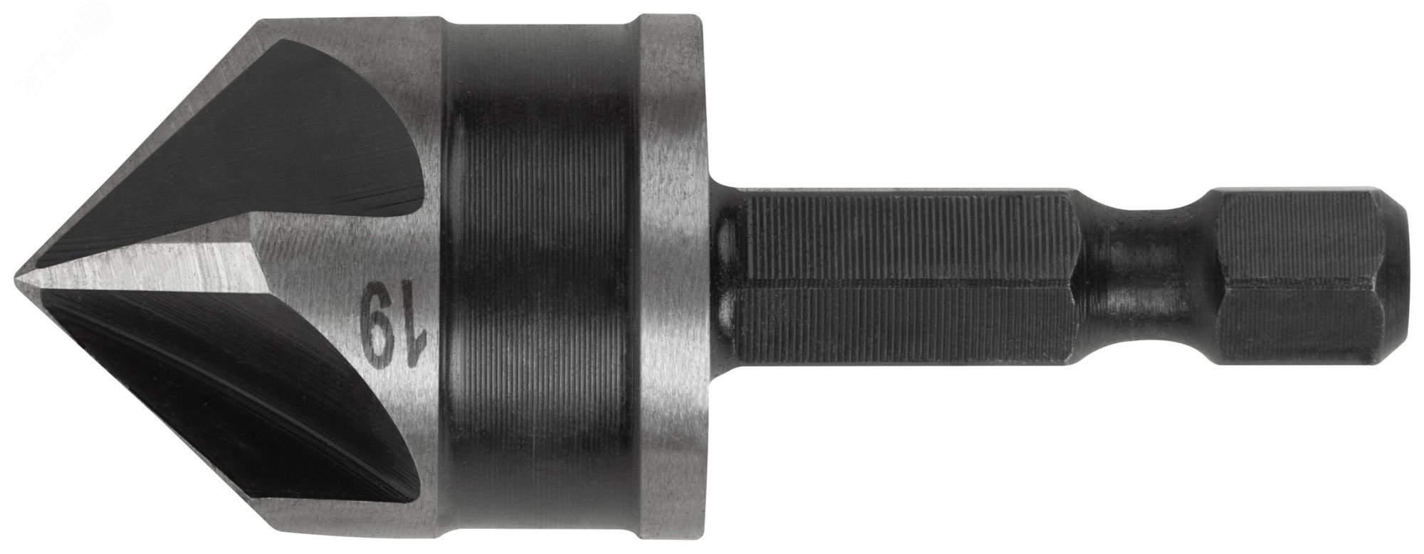 Изображение товара Зенкер конический 19 мм из легированной стали с шестигранным хвостовиком