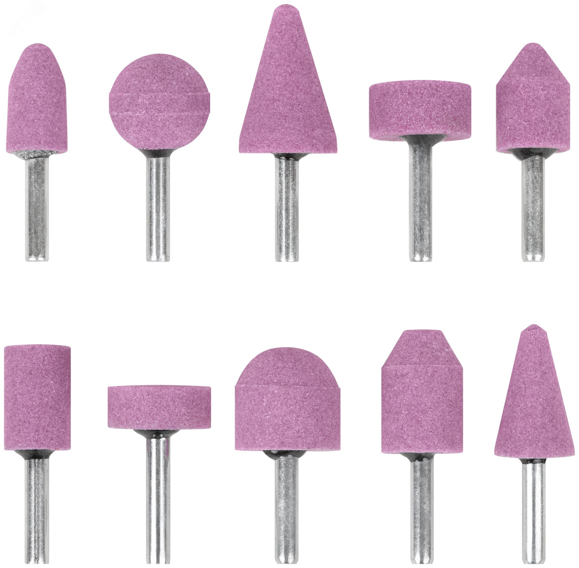 Изображение товара Шарошки абразивные по металлу 10 шт. для шлифмашины, зернистость Р60