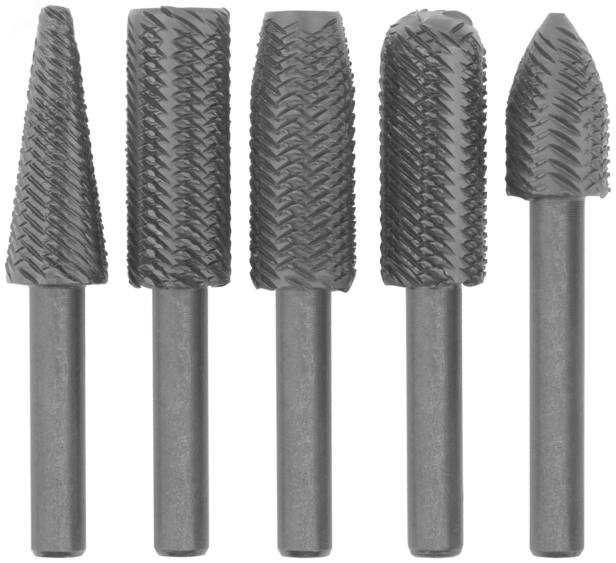 Изображение товара Набор стальных шарошек по металлу FIT IT из 5 шт для обработки кромок и фасок