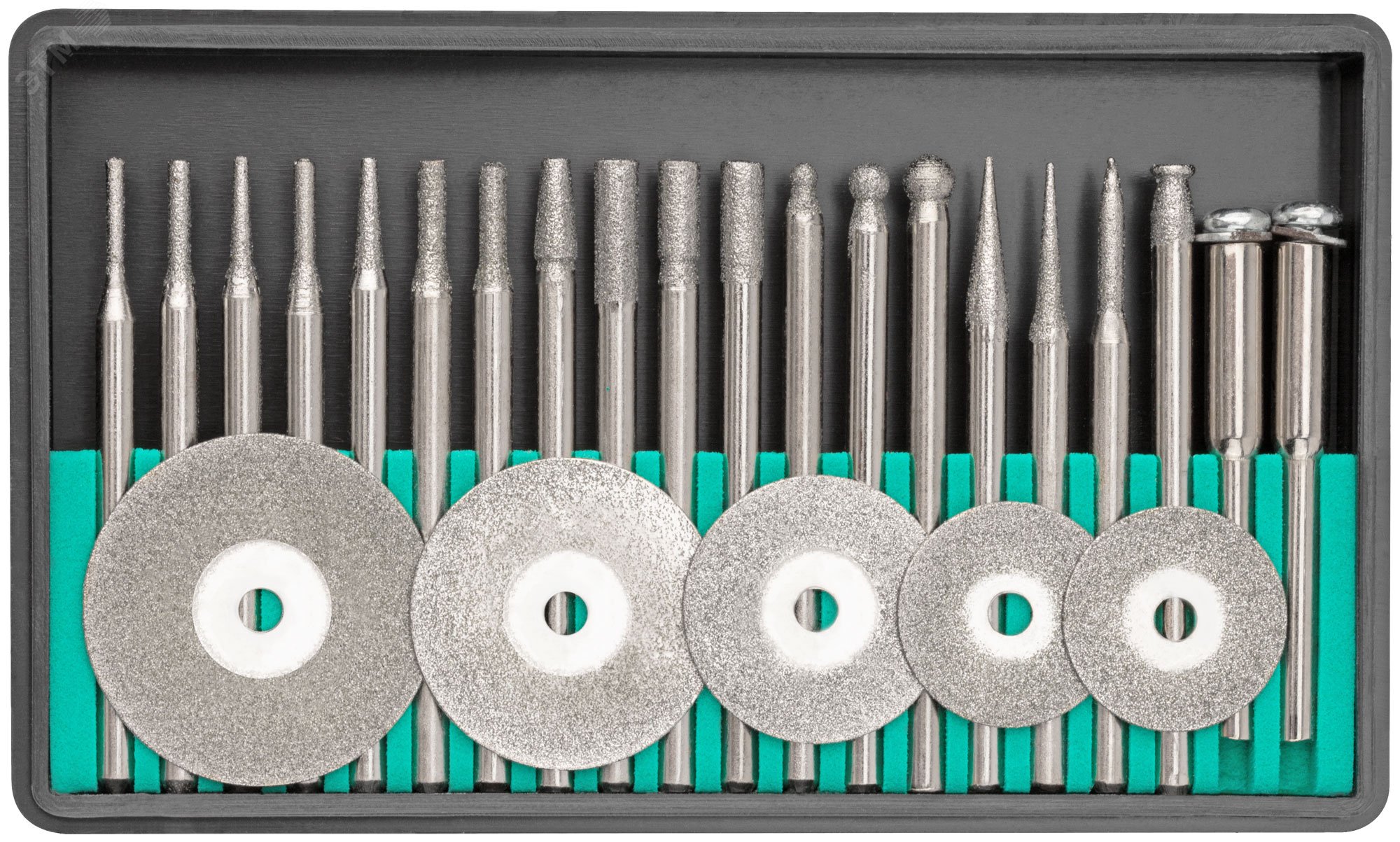 Изображение товара Шарошки и круги отрезные с алмазным напылением 25 шт (шт)