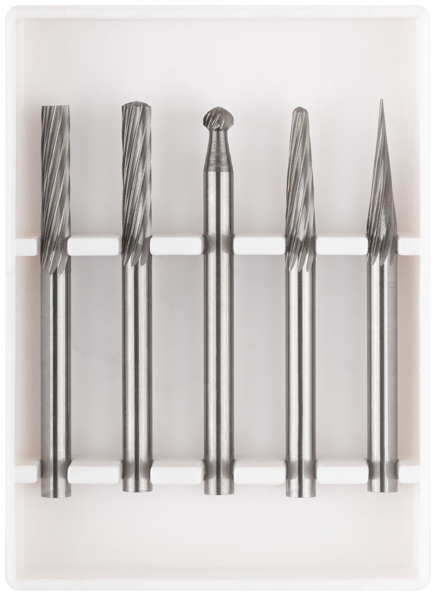 Изображение товара Шарошки карбидные Профи, штифт 3 мм (мини), набор 5 шт (шт)