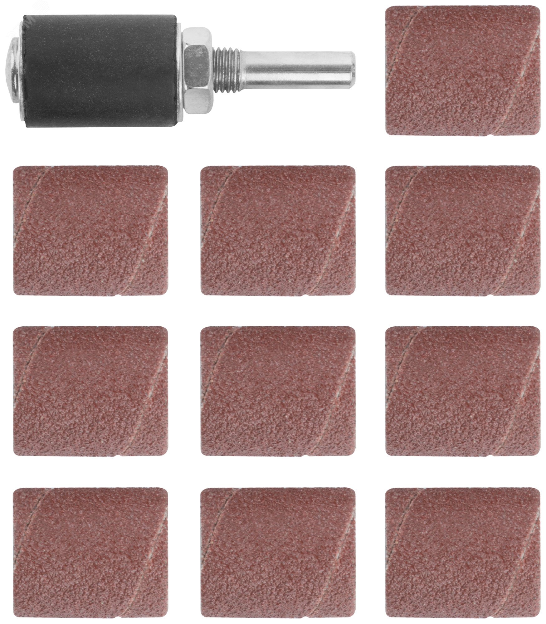 Изображение товара Бандаж наждачный и барабан наждачный набор 9+1шт (шт)