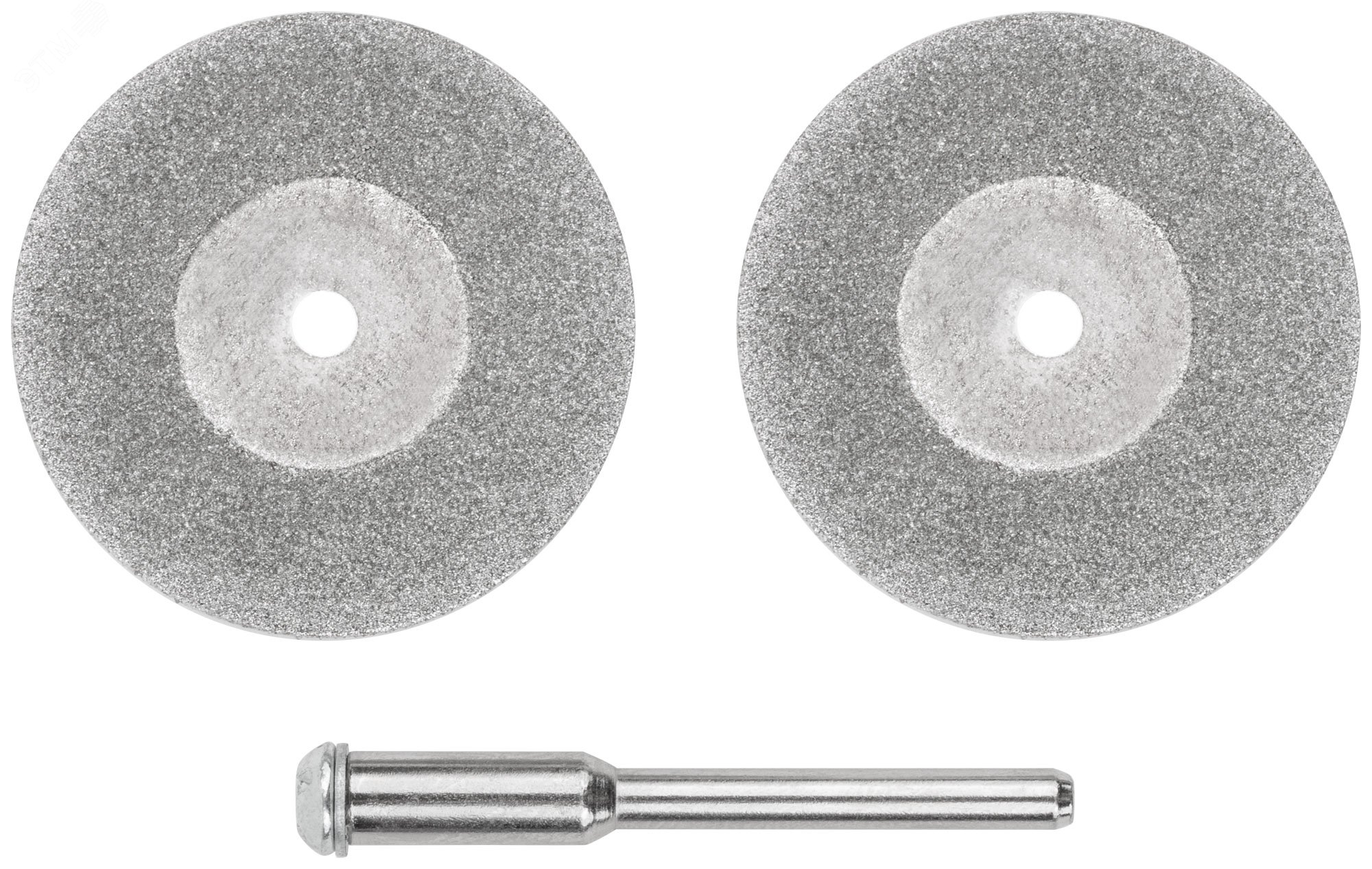 Изображение товара Круги с алмазным напылением 2 шт и штифт диаметр 3 мм, 30 мм (упак)
