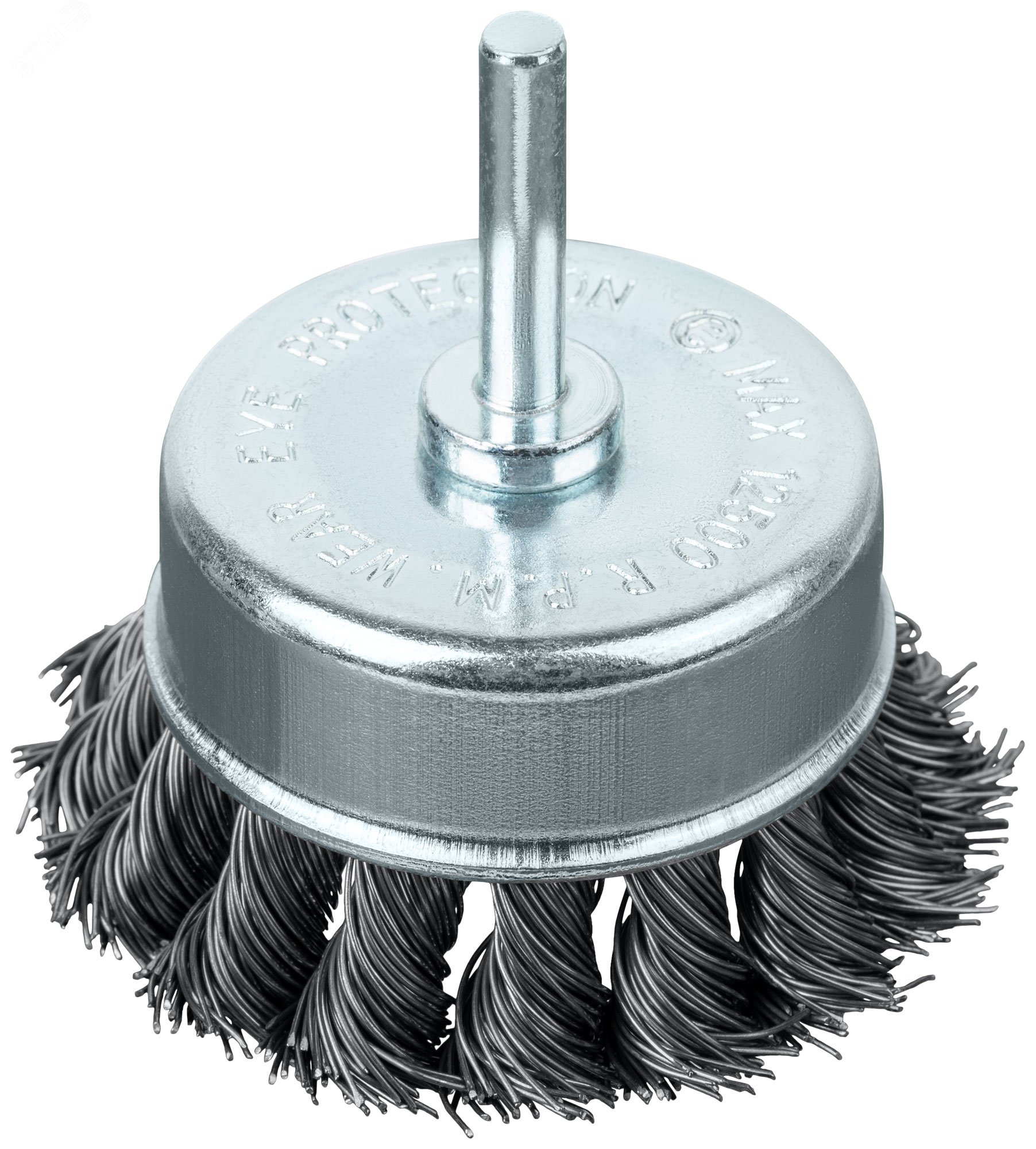 Изображение товара Корщетка на дрель типа чашка с витой проволокой 70 мм для обработки дерева и металла