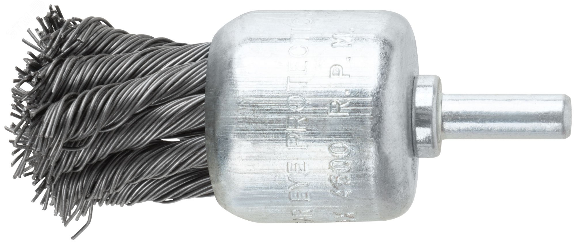 Изображение товара Корщетка-венчик со штифтом 28 мм для дрели стальная витая проволока