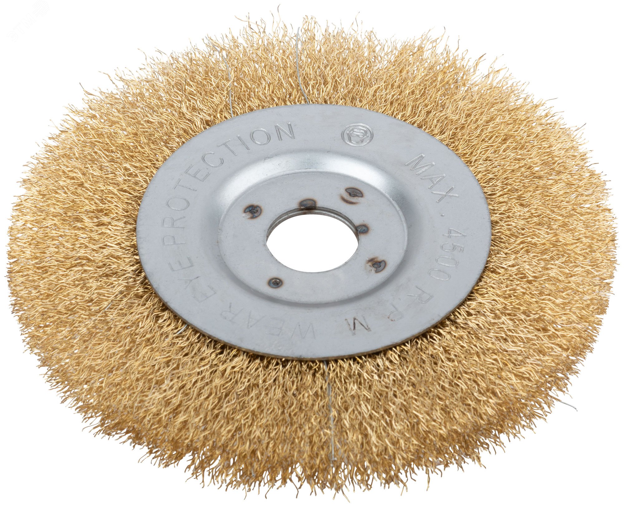 Изображение товара Кордщетка-колесо для УШМ 150 мм латунированная сталь 22,2 мм Изображение товара Кордщетка-колесо для УШМ 150 мм латунированная сталь 22,2 мм