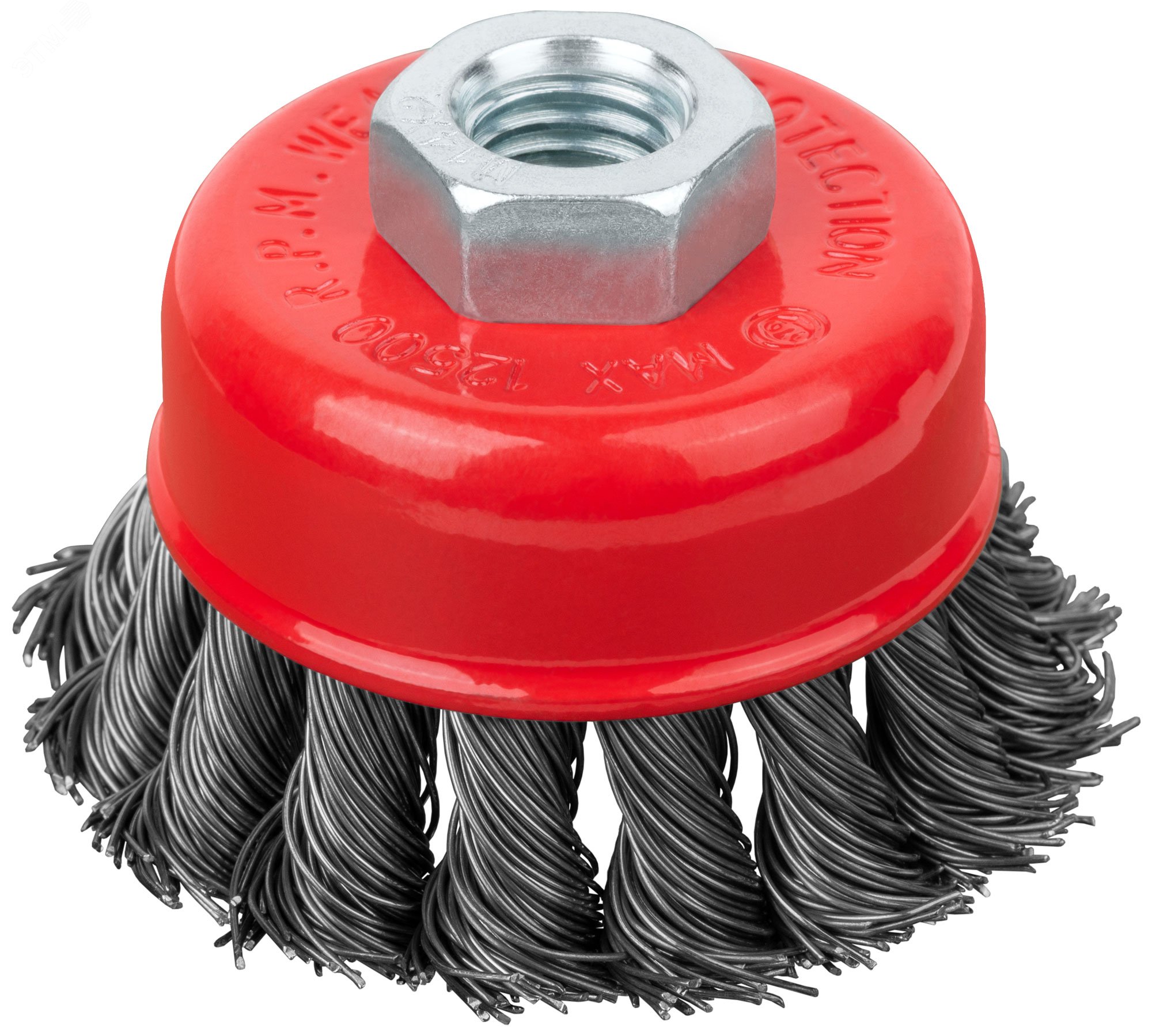 Изображение товара Корщетка-чашка гайка М14 стальная витая проволока 65 мм для УШМ