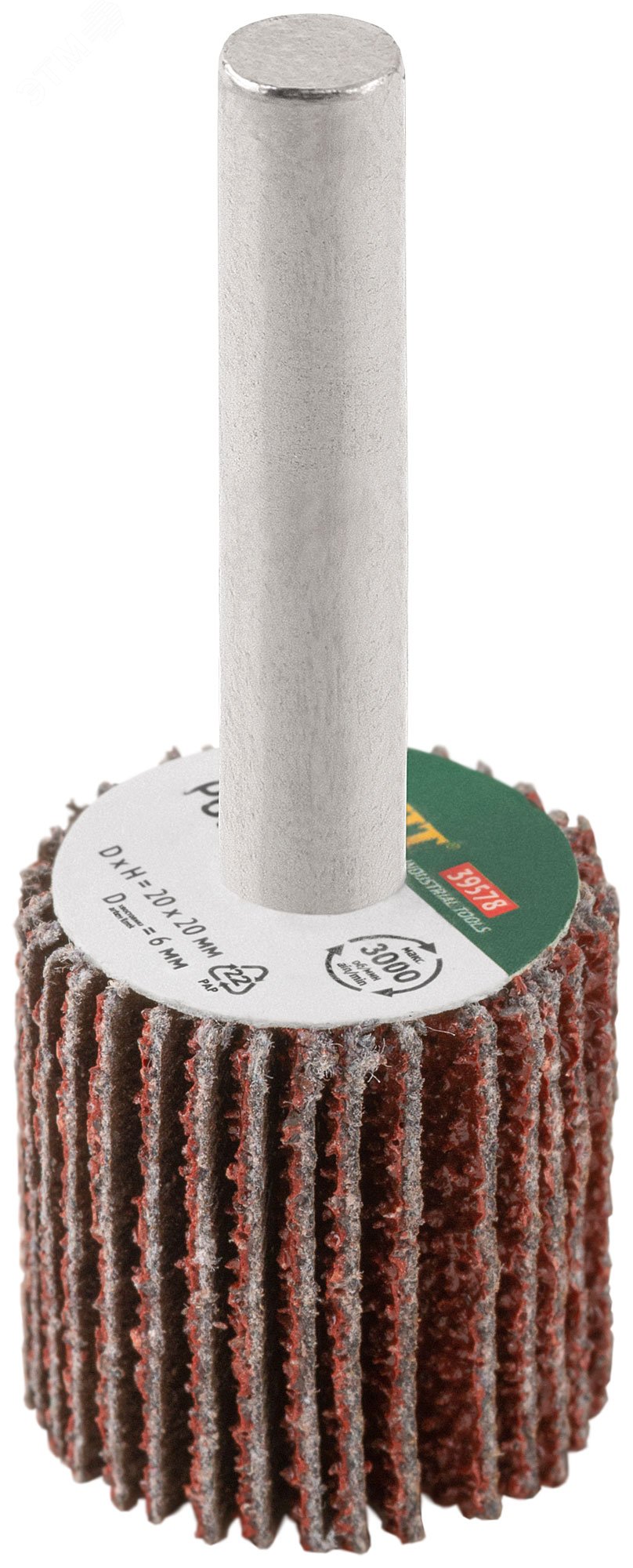 Изображение товара Диск лепестковый радиальный для дрели 20х20х6 мм Р 60 - эффективная обработка металлов дерева