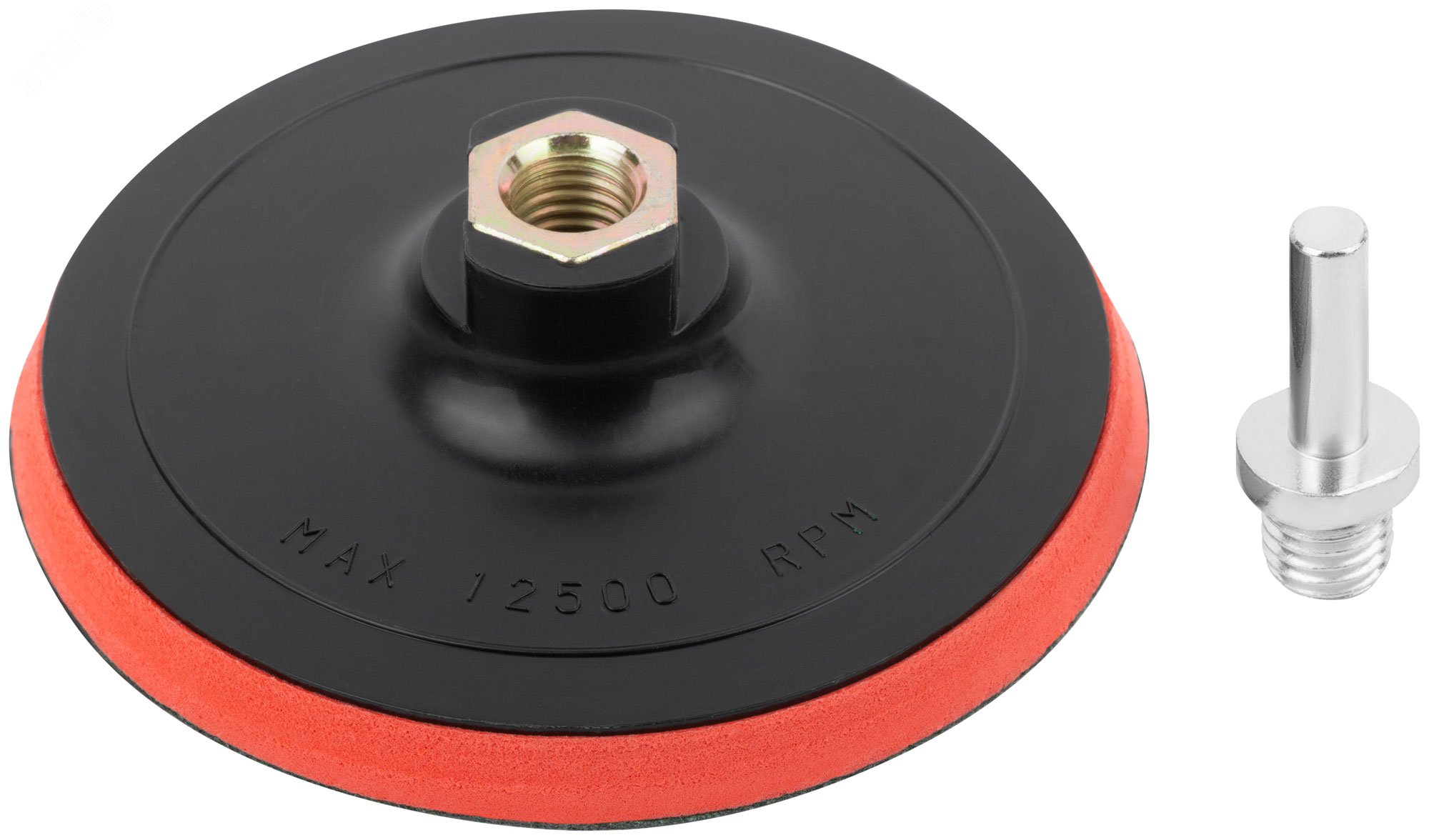 Изображение товара Диск полировочный тканевый, гайка М14 + переходник для дрели, 125х10 мм (шт)