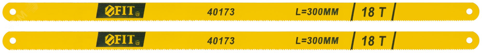 Изображение товара Полотна ножовочные по металлу, легированная сталь, 20 Cr, 300 мм, в блистере 2 шт (18 ТPI) (упак)