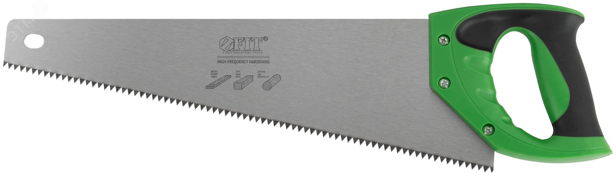 Изображение товара Ножовка по дереву FIT IT 400 мм с крупными зубьями 5 TPI и прорезиненной рукояткой