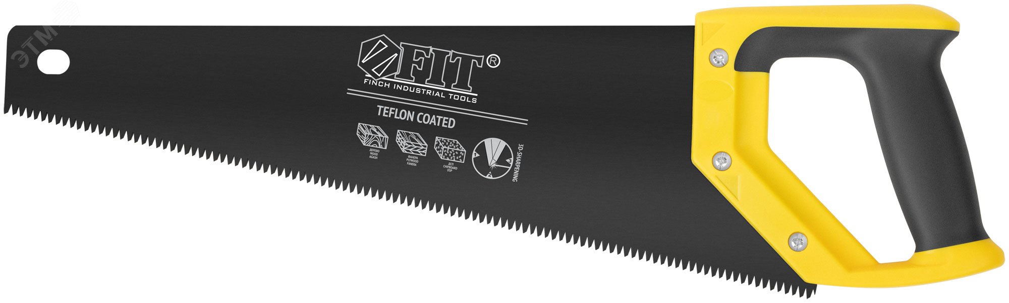 Изображение товара Ножовка по дереву FIT IT 40464, 400 мм, тефлон, 7 TPI, эргономичная рукоятка