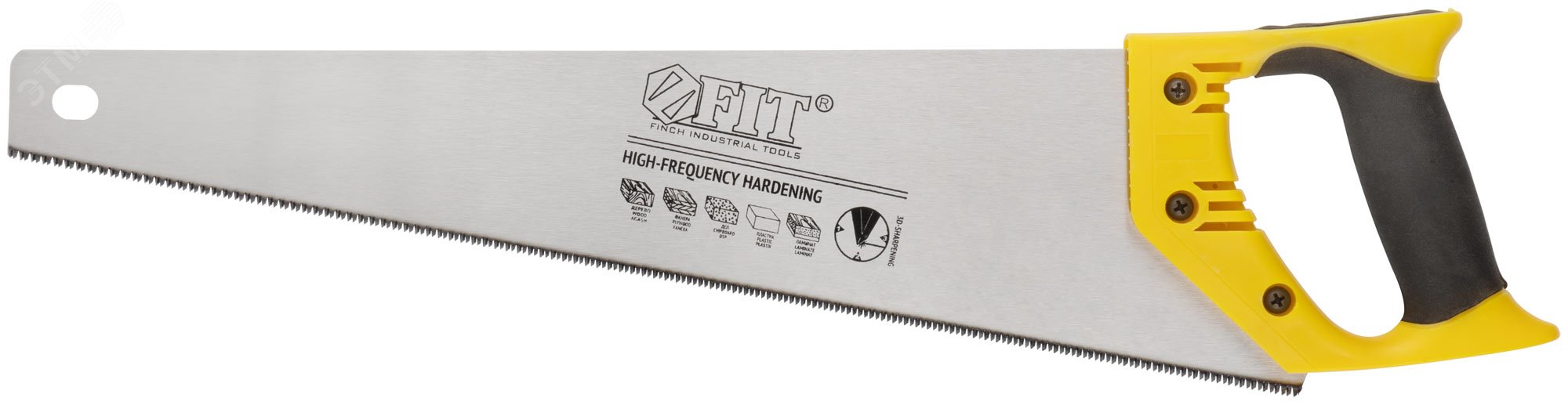 Изображение товара Ножовка по дереву с мелкими зубьями 13 TPI 450 мм Профи FIT