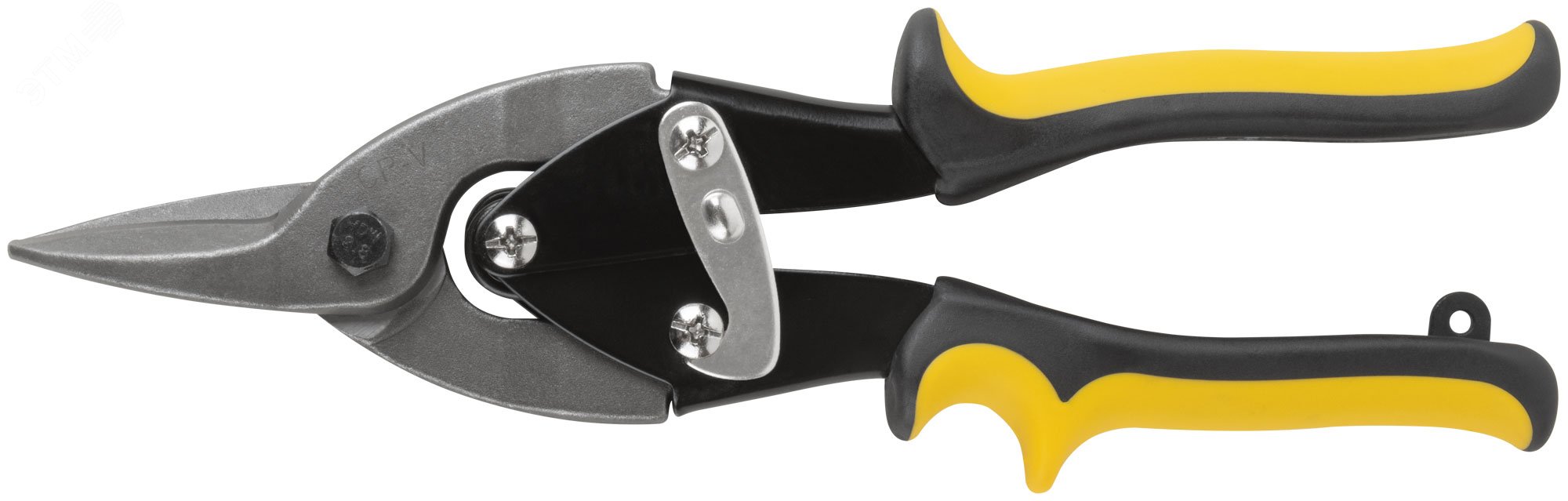 Изображение товара Ножницы по металлу усиленные CrV 250 мм Профи с прорезиненными ручками